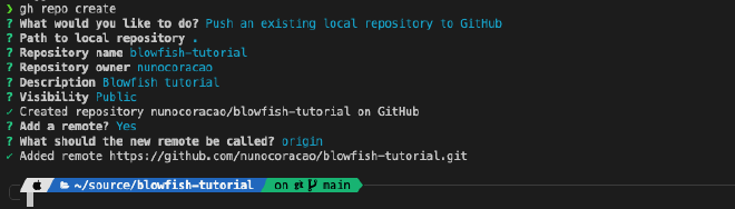 gh repo create example